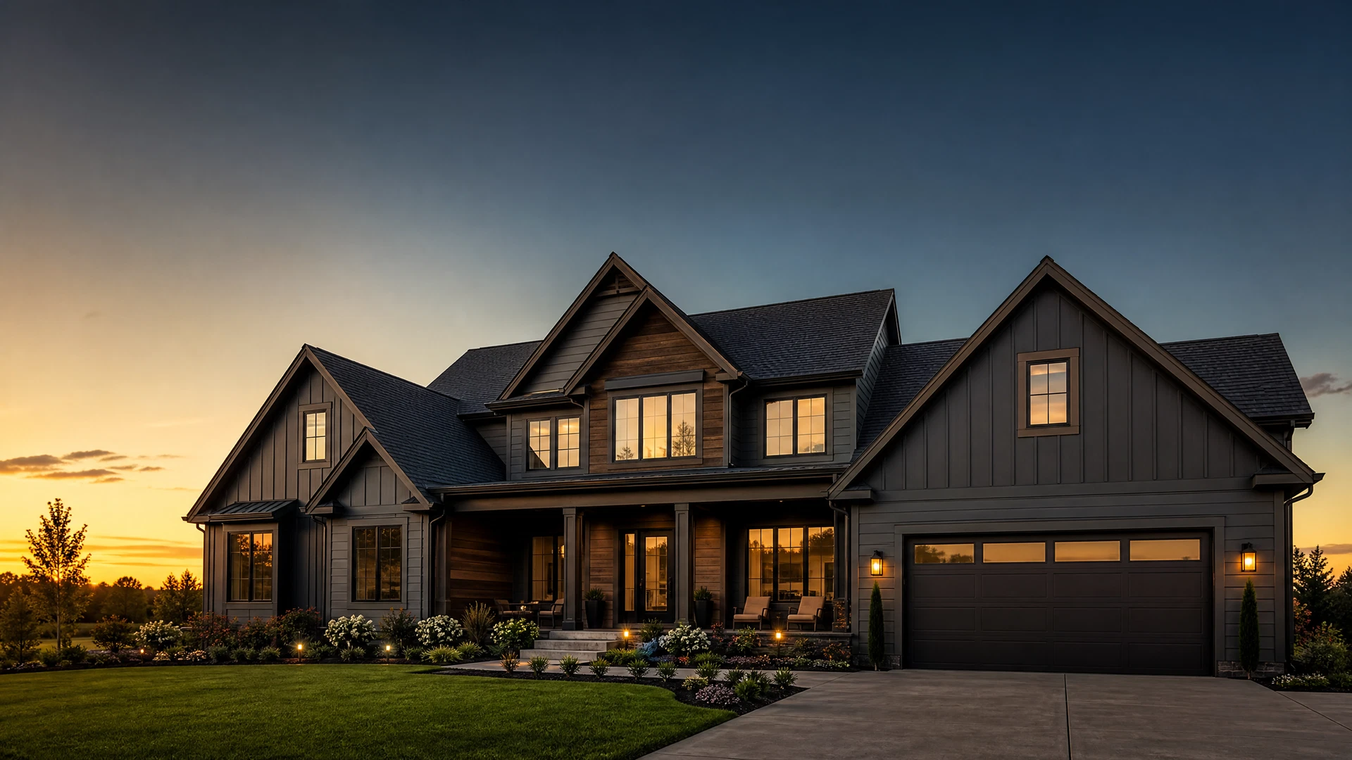 High-end home with premium fibre cement siding